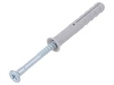 Plastic Anchor with Screw 6x40 Zinc-Plated Steel 100pcs