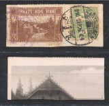 Posta locala Paltinis HOHE RINNE timbre 3 heller din 1910 stampilat pe fragment de carte poștală