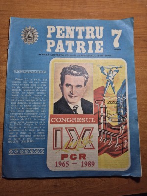 revista pentru patrie iulie 1989 - dorin mateut gheata de aur foto