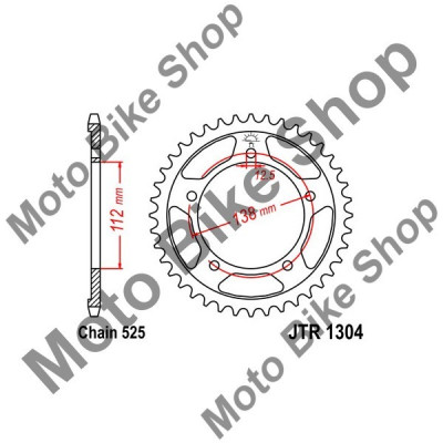 MBS Pinion spate 525 Z45, Cod Produs: JTR130445 foto