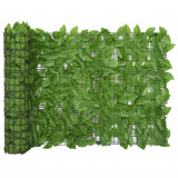 Paravan balcon Gossi, 400x75cm, frunze verzi, intimitate terasa, gradina, polietilena, textil