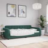 vidaXL Cadru de pat, verde &icirc;nchis, 90x200 cm, catifea