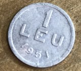MNDRO0001 Monedă 1 Leu 1951 - Republica Populară Rom&acirc;nă (RPR) - Colecție