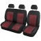 Huse pentru VW TRANSPORTER T5 Van Negru Cusatura Rosu Piele Textile