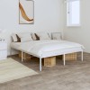 Cadru Pat Metalic Gossi Alb 160x200 cm - Robust, Design Modern, Suport Saltea &amp; Spatiu Depozitare Dormitor