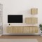 Gossi set dulap tv, 4 piese, stejar sonoma, lemn prelucrat