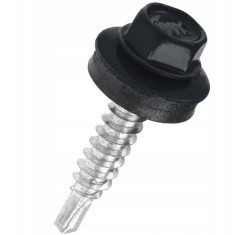 Suruburi Autoforante Cap Hexagonal 4.8x20 mm Gri Antracit Ral 7016 - 250 Buc/cutie foto