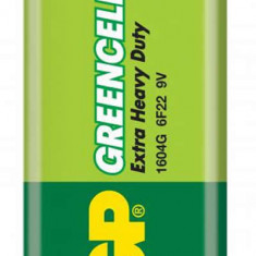 Baterii Greencell 6F22, 9v, Baterie Zinc Carbon, Blister cu 1 buc.