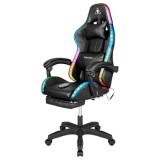 SCAUN GAMING GX-150 NEGRU LED MASAJ KRUGER&amp;MATZ