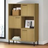 Cumpara ieftin Bibliotecă cu picioare metalice OSLO, maro, 90x35x128,5 cm lemn