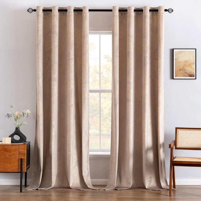 Set 2 Draperii, Desing Modern, Tip Blackout, 140 x 145 cm, Bej - CN