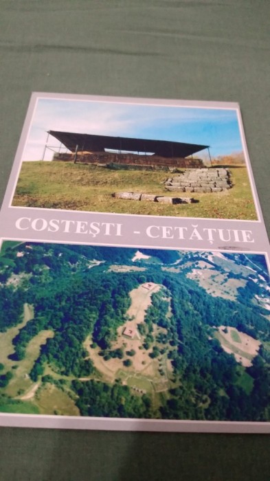 CARTE POSTALA COSTESTI-CETATUIE -TURNUL LOCUINTA NR. 2 CU SCARA MONUMENTALA / VEDERE GENERALA NECIRCULATA