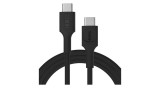 Cablu USB-C din silicon Greencell PowerFlex 2m 100W &Icirc;ncărcare rapidă PD Negru