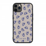 Husa iPhone 12 Pro Max - Skino Forever Love, inimi albastru bej