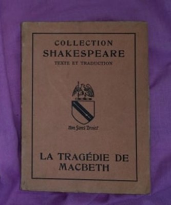 William Shakespeare. Macbeth. ed. bilingva engl-fr foto