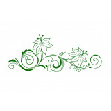 Sticker decorativ Flori, Verde inchis, 85 cm, 1161ST-6