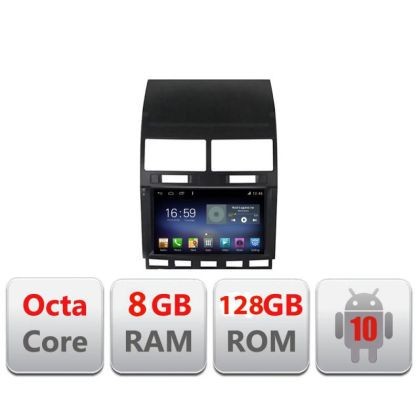 Navigatie VW TOUAREG 2004-2011 F-042 Octa Core cu Android Radio Bluetooth Internet GPS WIFI DSP 8+128GB 4G CarStore Technology