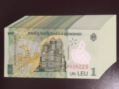 Romania 1 leu 2009 UNC. foto