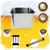 Set complet - Chiuvetă Gastronorm din oţel inoxidabil, 40x40x30 cm