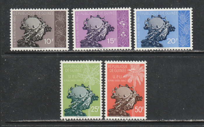 Guinea 1960 - 1 An de la Includerea in U.P.U. 5v MNH