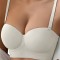 Sutien fara armaturi si fara cusaturi, Linovit&reg;, Push-up, Bretele detasabile, Sistem dublu de prindere, Ideal pentru rochii cu spatele gol, Alb - Whit