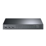 Cumpara ieftin Switch 8 x RJ45 10/100 Mbps PoE, 2 x RJ45 1G, 1 x SFP 1G, Buget PoE 124W, Unmanaged - TP-Link TL-SL1311MP