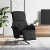 VidaXL Fotoliu rabatabil cu suport de picioare, negru, textil 356659