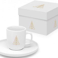 Set ceasca cu farfurioara Espresso - Pure Gold Mood Matte - Xmas