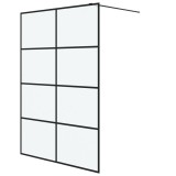 Cumpara ieftin Perete cabina dus walk-in negru 140x195 cm sticla ESG mata