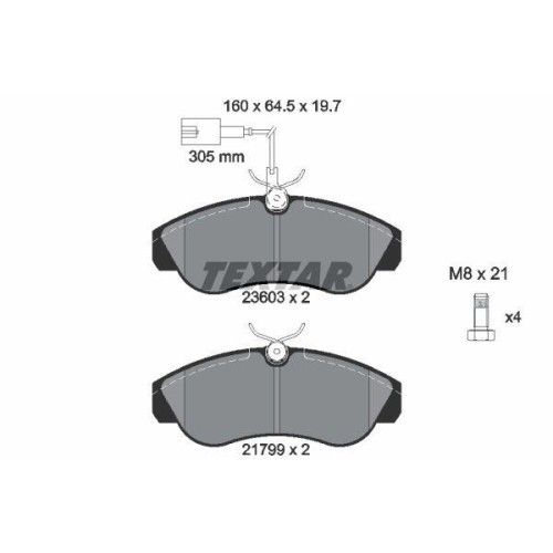 Placute frana Citroen Jumper I Box (230l) 02.94-04.02, Jumper I Bus (230p) 02.94-04.02, Jumper I (230) 03.94-04.02; Fiat Ducato Box (230) 03.94-05.05