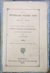 NOUE ISTORIOARE PENTRU COPII urmata de RUGACIUNI-FABULE de J. M. RIURENU - BUCURESCI 1871 foto