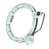 Cerc Hula Hoop cu Greutate si Contor HMS HHM13 40 cm, Verde