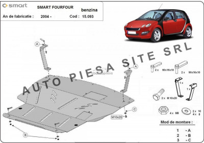 Scut metalic motor Smart ForFour benzina fabricat incepand cu 2004 APS-15,093 foto