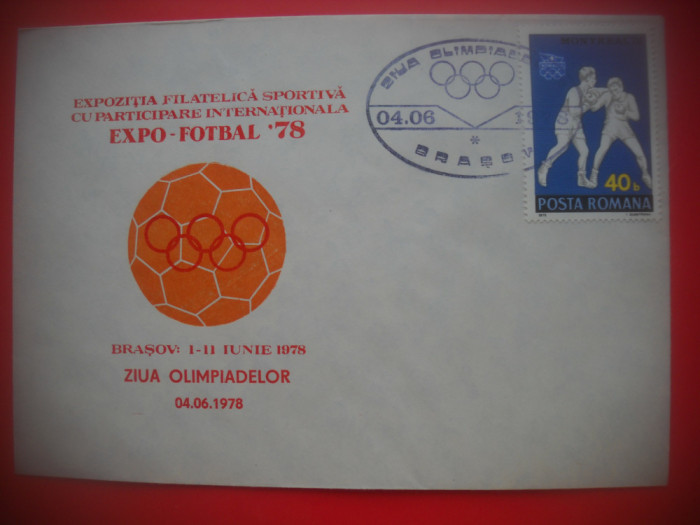 HOPCT PLIC 3444 ZIUA OLIMPIADELOR EXPO FOTBAL 1978 BRASOV