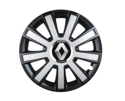 Set 4 capace roti Flash Gri-Negru R14 pentru gama auto Renault foto