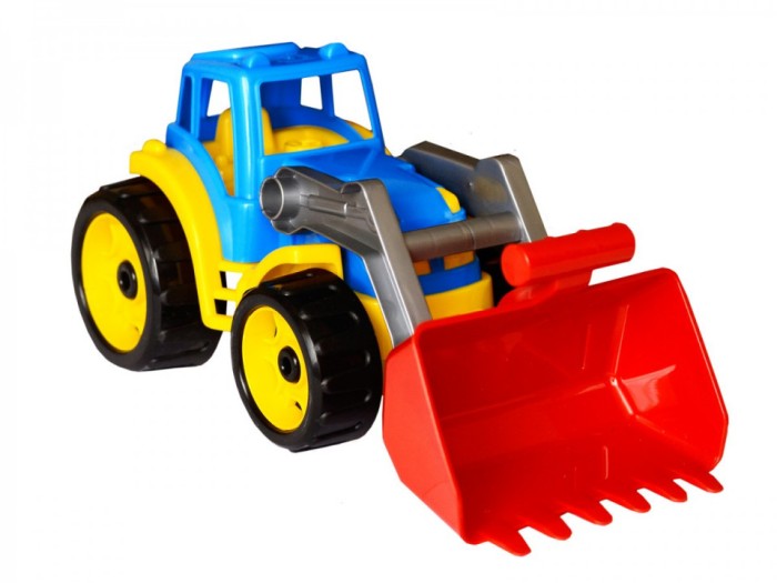 Tractor cu excavator frontal TechnoK, multicolor