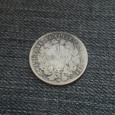 2c - 1 Franc 1872 Franta / argint foto