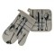 Set Mănușă și șervet Bucătărie, Model Tac&acirc;m, 2 Bucăți, Bumbac, Gri
