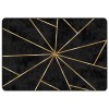 Covor lavabil, negru si auriu, 160x230 cm, antiderapant