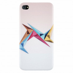Husa silicon pentru Apple Iphone 4 / 4S, Abstract Minimalistic Colors Triangles