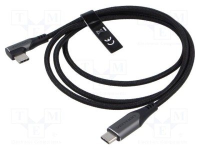 Cablu USB 2.0 1m negru nichelat textil VENTION foto