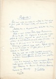 A3533N Isac Peltz, referință despre Rodica Ojog-Brașoveanu, scrisă și semnată olograf, 1974