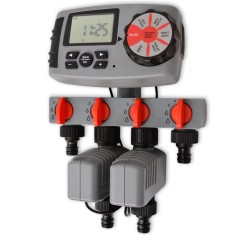 42352 vidaXL Timer automat de irigare cu 4 stații 3 V