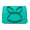 Farfurie compartimentata U-Grow, silicon, model iepuras, Verde