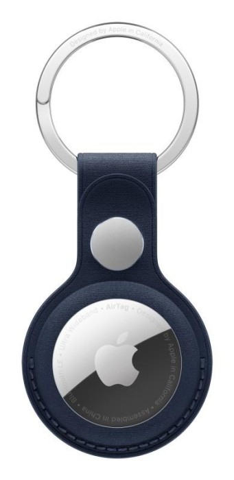 AIRTAG FINEWOVEN KEY RING DEEP BLUE-ZML