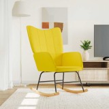 VidaXL Scaun balansoar, galben muștar, material textil