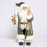 Decoratiune Mos Craciun cu haina verde 60 cm