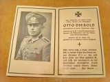 B518-ww2-Certificat deces Campania Rusia Subofiter III Reich OTTO DIEBOLD 1942.