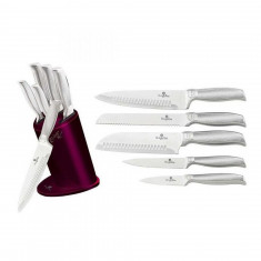 Set cutite inox 6 piese, suport inox Purple Berlinger Haus, BH 2270 foto