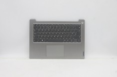 Carcasa superioara cu tastatura palmrest Laptop, Lenovo, IdeaPad 3-14ARE05 Type 81W3, 5CB1C05010, AM1JU000300, AP22C000630, Platinum Grey, layout UK